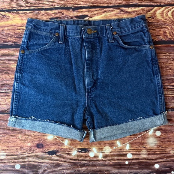 Wrangler Indigo Denim Jean Shorts - Picture 2 of 4